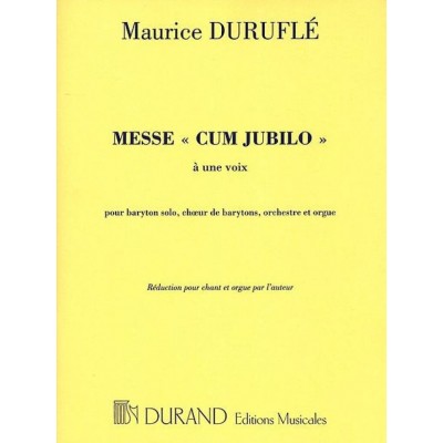 DURUFLE M. - MESSE CUM JUBILO - CHANT ET ORGUE