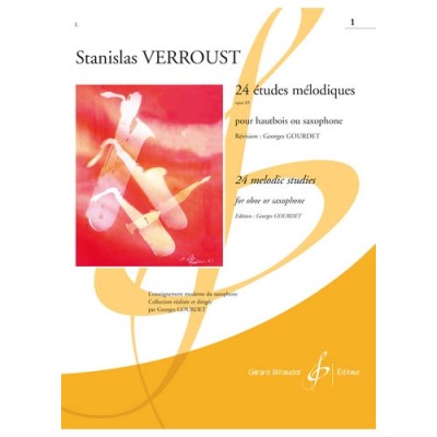 VERROUST STANISLAS - 24 ETUDES MELODIQUES OP.65 VOL.1 - HAUTBOIS OU SAXOPHONE