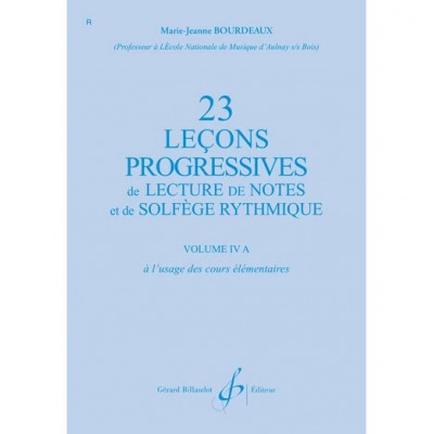 BOURDEAUX MARIE-JEANNE - 23 LECONS PROGRESSIVES VOL.4A