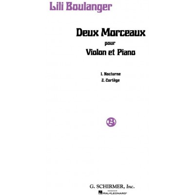 SCHIRMER Boulanger Lili - Deux Morceaux Pour Violon & Piano