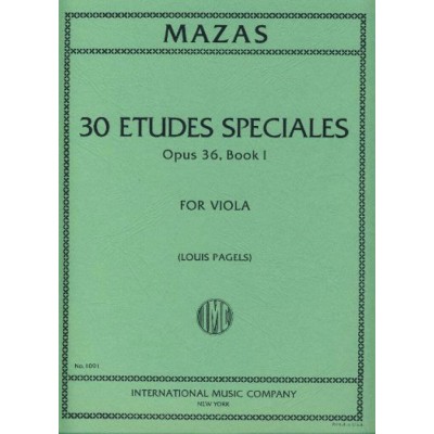 IMC Mazas J. F. - 30 Etudes Speciales Book 1 Op.36 - Alto