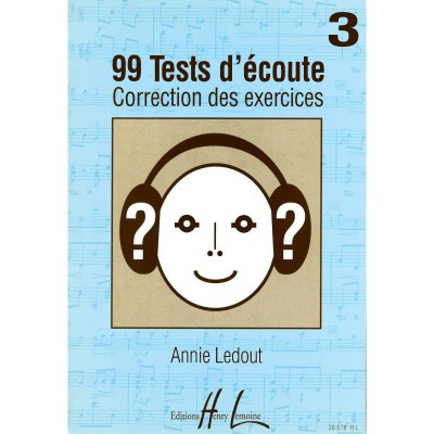 LEDOUT ANNIE - 99 TESTS D'ECOUTE VOL.3 CORRIGES
