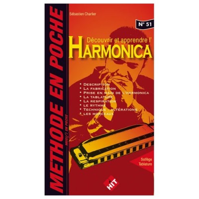 CHARLIER S. - DECOUVRIR ET APPRENDRE L'HARMONICA MUSIC EN POCHE - HARMONICA