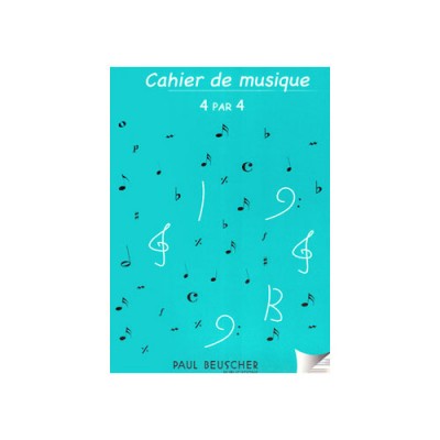 CAHIER MUSIQUE 16 PORTEES 4/4 - RELIURE SPIRALE 