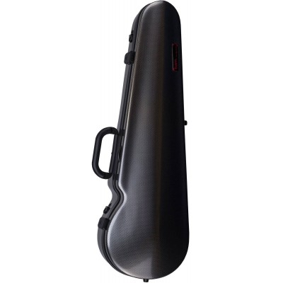 4/4 HIGHTECH CONTOURED VIOLIN CASE - SILVER CARBON LOOK