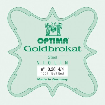 Optima Cordes Violon Lenzner Goldbrokat Violon Mi 0,26 K Medium