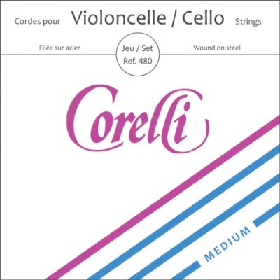 3/4 CORELLI CRYSTAL CELLO SET MEDIUM TENSION