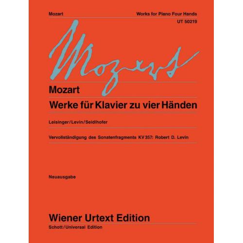  Mozart W. A. - Werke F�r Klavier Zu Vier H�nden Wiener Urtext  - Piano 4 Main