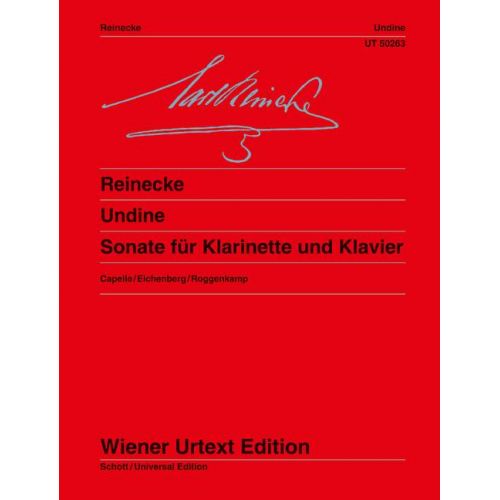 WIENER URTEXT EDITION Reinecke - Undine Op.167 - Clarinette / Piano