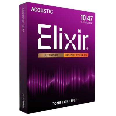 Elixir Nanoweb 12 Cordes Light 10/10 14/14 23/09 30/12 39/18 47/27