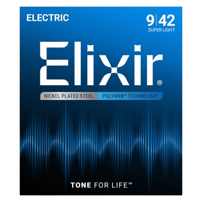 ELIXIR POLYWEB ELECTRIC STRINGS SUPER LIGHT SET 009-042