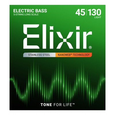NANOWEB STAINLESS STEEL ELECTRIC BASS STRINGS MEDIUM LIGHT /5C SET