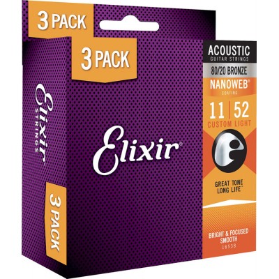 ELIXIR NANOWEB 80/20 PACK DE 3 JEUX 11-52
