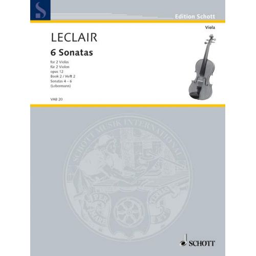  Leclair Jean-marie - Six Sonatas Op. 12  Heft 2 - 2 Violas