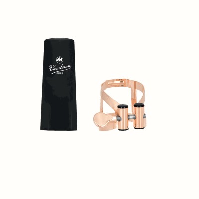 VANDOREN Ligature M/o Sib Plaquée Or Rose + Couvre-bec