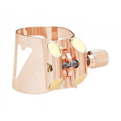 VANDOREN LIGATURE OPTIMUM OR ROSE CLARINETTE SIB + COUVRE-BEC PLASTIQUE