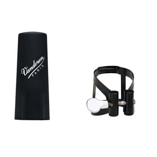 VANDOREN LIGATURE M/O NOIRE - CLAR SIB + COUVRE BEC PLASTIQUE