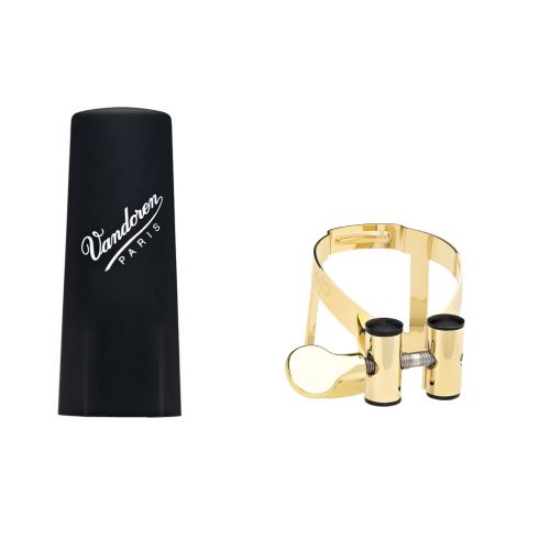 VANDOREN Ligature M/o Sib Plaquée Or Couvre-bec Plastique