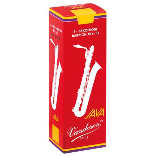 VANDOREN BOX OF 5 BARITONE JAVA RED CUT REEDS 2,5