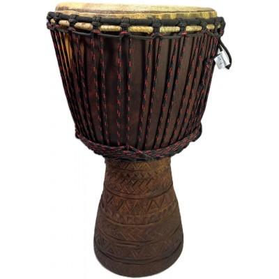 WASSOULOU CUSTOM DJEMBE LARGE 33-35 X 60-63CM 