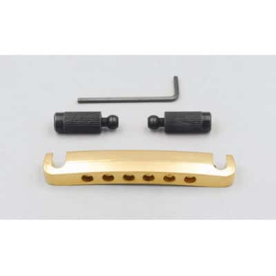 BRIDGE/STOPTAIL ELECTRIC GUITAR TUNOMATIC ALUMINIUM TAILPIECE, X-GOLD SCREW N