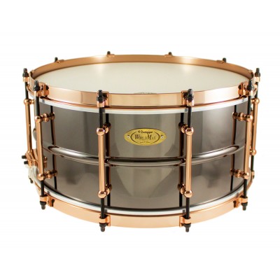 WORLDMAX BK-6514SFXG - BLACK DAWG AZTEC GOLD VINTAGE 14" X 6.5" SNARE DRUM - BRASS SHELL