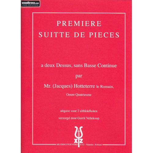 HOTTETTERRE J. - 1ERE SUITE A DEUX DESSUS SANS BASSE OP. 4 - 2 FLUTES A BEC ALTO