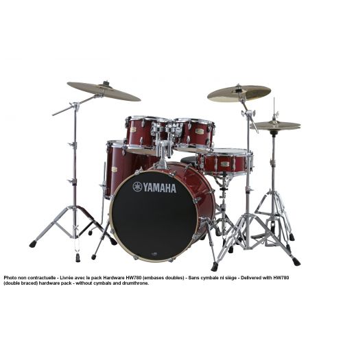 Yamaha Stage Custom Birch - Standard - Cranberry Red + Pack Hardware Hw780