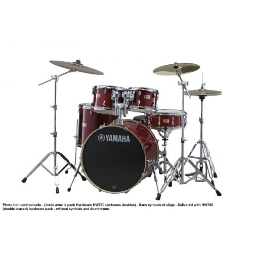 YAMAHA STAGE CUSTOM BIRCH FUSION 20 CRANBERRY RED + PACK HW780
