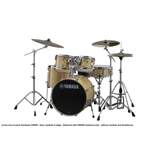 YAMAHA STAGE CUSTOM BIRCH FUSION 20 NATURAL WOOD + PACK HW680W
