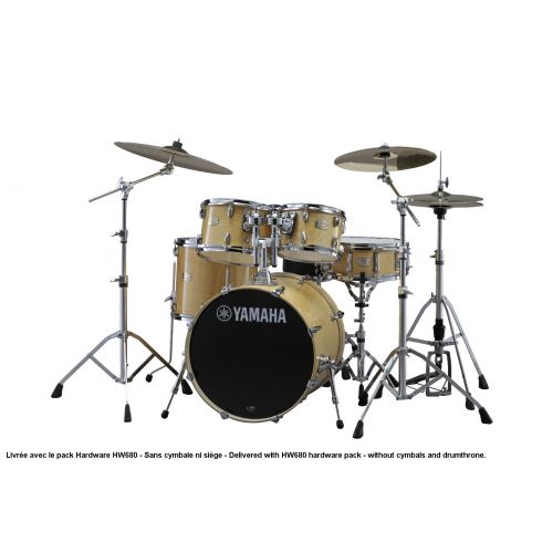 YAMAHA STAGE CUSTOM BIRCH NATURAL WOOD + PACK HARDWARE HW680W