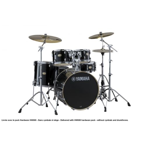 YAMAHA STAGE CUSTOM BIRCH FUSION 20 RAVEN BLACK + PACK HW680W