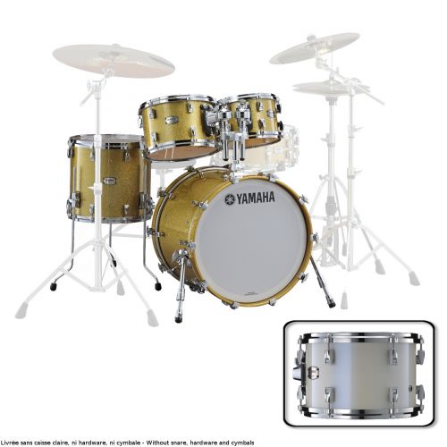 YAMAHA ABSOLUTE HYBRID MAPLE ROCK 22X18 + 10" 12" 16" POLAR WHITE