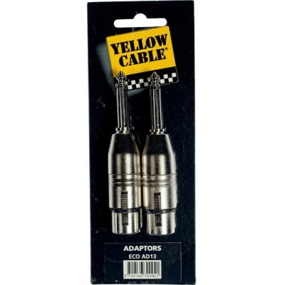 Yellow Cable Ad13 - Adaptateur Jack Male Mono 6.35 Mm / Xlr Femelle (paire)