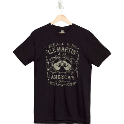 MARTIN & CO Tee-Shirt Dual Guitar Black S