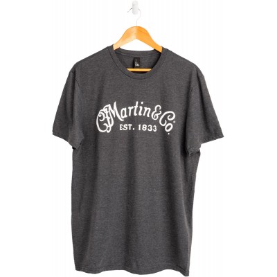 Tee-Shirt, Hethrdcharcoal,Whtscriptlogo,S