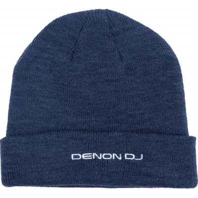 100% ACRYLIC BLUE BEANIE WITH DENON DJ LOGO