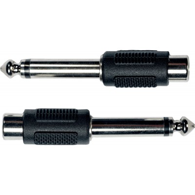 YELLOW CABLE AD03 FEMALE RCA TO MALE 1/4 PHONE JACK (2 PCS.)
