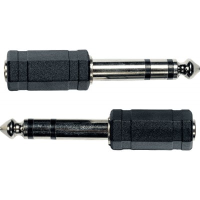 AD04 ADAPTATEUR JACK MALE STRO JACK FEM. 3.5 MM - LOT DE 2