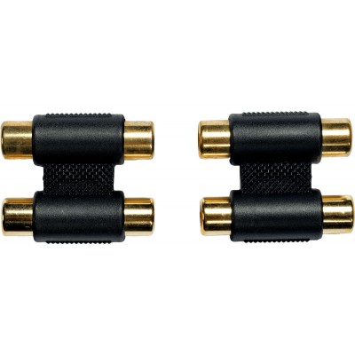 YELLOW CABLE AD15 - ADAPTATEUR 2 RCA FEMELLE / 2 RCA FEMELLE (PAIRE)