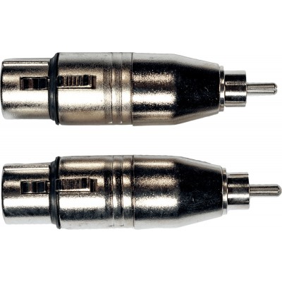 YELLOW CABLE ADAPTATEUR RCA MALE XLR FEM.- LOT DE 2