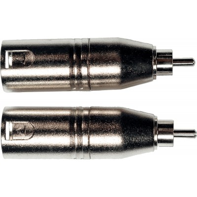 ADAPTATEUR RCA MALE XLR MALE - LOT DE 2