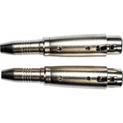 ADAPTATEUR JACK 6,35 MM STRO FEM. XLR FEM. - LOT DE 2