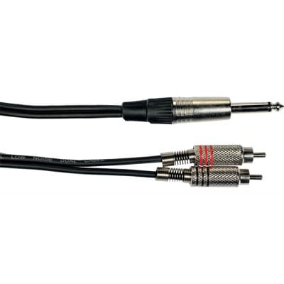 K02 1/4 PHONE TO 2 RCA 10FT./ 3 M.