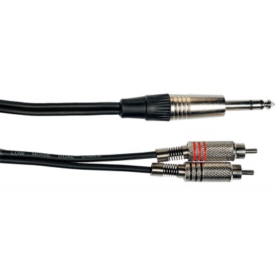 K02ST 1/4 STEREO PHONE TO 2 RCA 10FT./ 3 M.