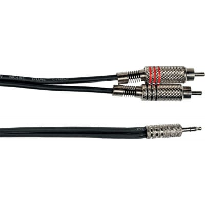K06M 1/8 STEREO PHONE TO 2 X RCA ADAPTER 10 FT./ 3 M.