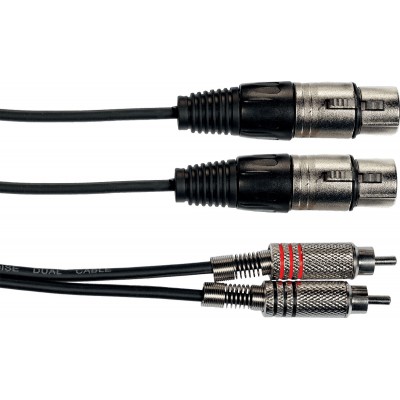Cordon 2 XLR Fem. 2 RCA 3 M