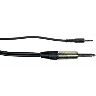 YELLOW CABLE K13 1/8 TO 1/4 MONO PHONE JACK 10 FT.