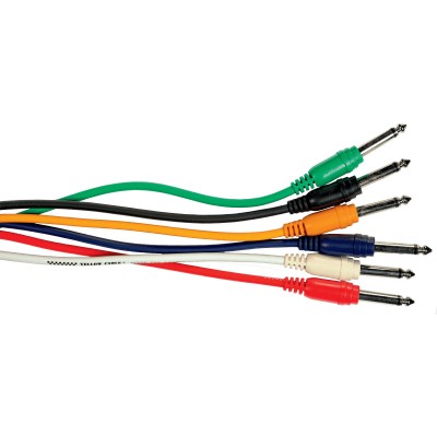 YELLOW CABLE Cordon Patch Jack Jack 60 CM - Lot de 6
