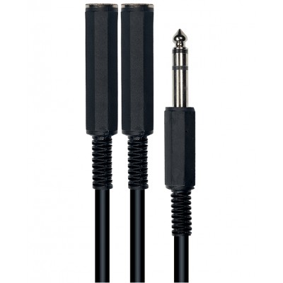 2 Jack Fem. Mono vers 1 Jack Mâle Stéréo